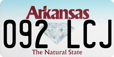 AR license plate 092LCJ
