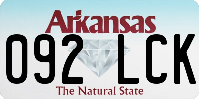 AR license plate 092LCK