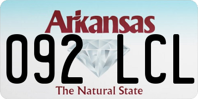 AR license plate 092LCL