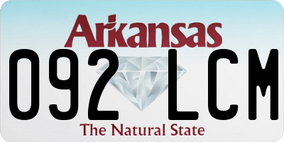 AR license plate 092LCM
