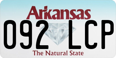 AR license plate 092LCP
