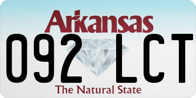 AR license plate 092LCT
