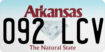AR license plate 092LCV