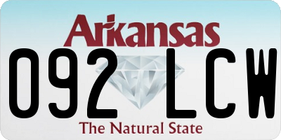 AR license plate 092LCW