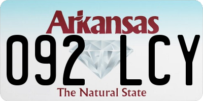 AR license plate 092LCY