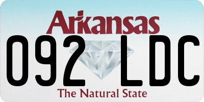AR license plate 092LDC