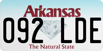 AR license plate 092LDE