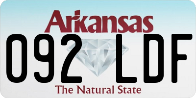 AR license plate 092LDF