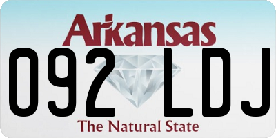 AR license plate 092LDJ