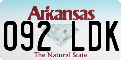 AR license plate 092LDK