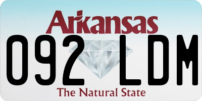 AR license plate 092LDM
