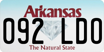 AR license plate 092LDO