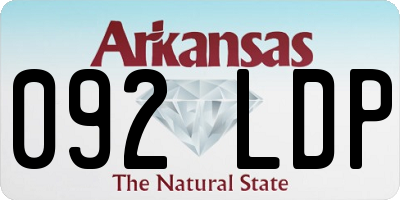 AR license plate 092LDP