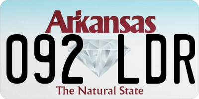AR license plate 092LDR