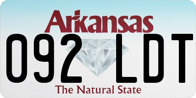AR license plate 092LDT