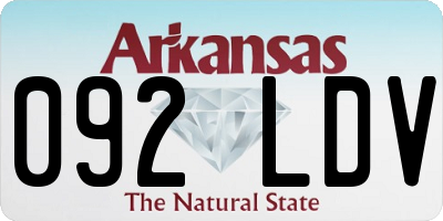 AR license plate 092LDV
