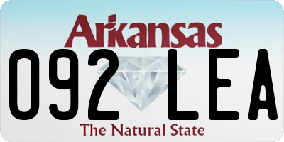 AR license plate 092LEA