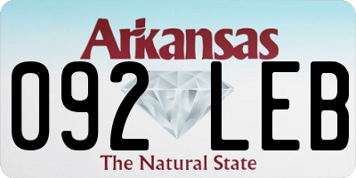 AR license plate 092LEB