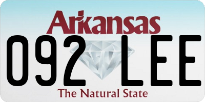 AR license plate 092LEE