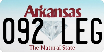 AR license plate 092LEG