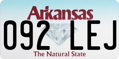 AR license plate 092LEJ