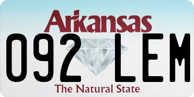 AR license plate 092LEM
