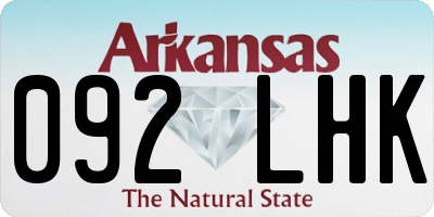 AR license plate 092LHK
