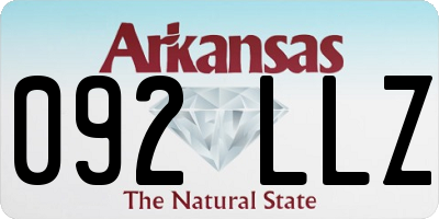 AR license plate 092LLZ