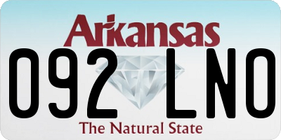AR license plate 092LNO