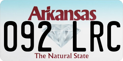 AR license plate 092LRC