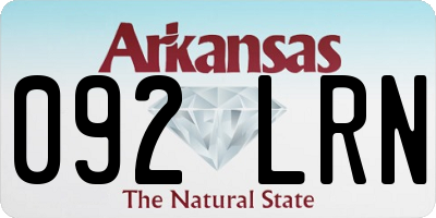 AR license plate 092LRN