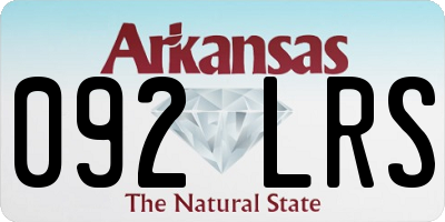 AR license plate 092LRS