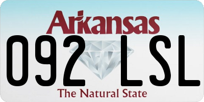 AR license plate 092LSL