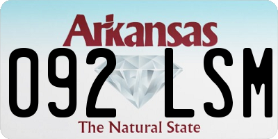 AR license plate 092LSM