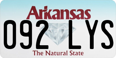 AR license plate 092LYS