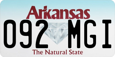 AR license plate 092MGI