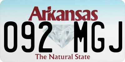 AR license plate 092MGJ