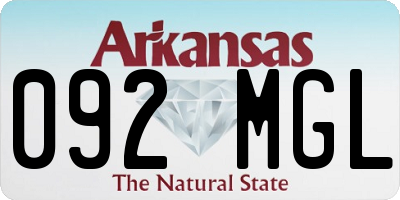 AR license plate 092MGL