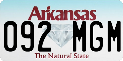 AR license plate 092MGM