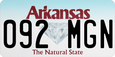 AR license plate 092MGN