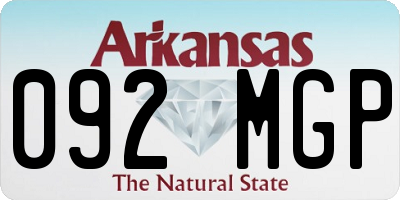 AR license plate 092MGP