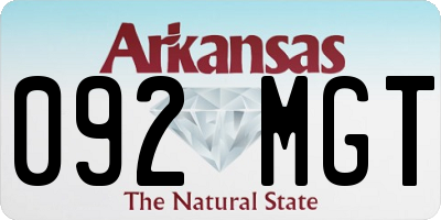 AR license plate 092MGT
