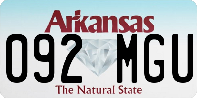 AR license plate 092MGU