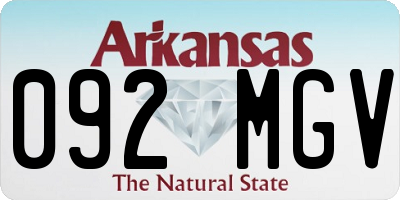AR license plate 092MGV