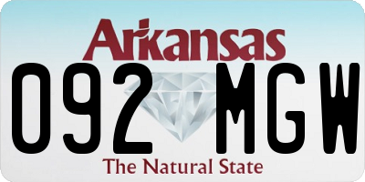 AR license plate 092MGW
