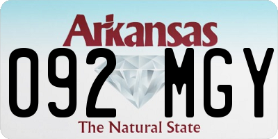 AR license plate 092MGY