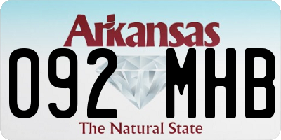 AR license plate 092MHB