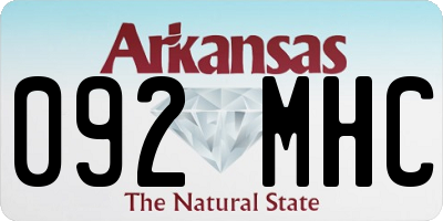 AR license plate 092MHC