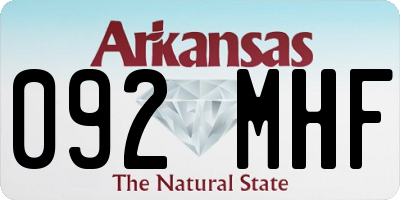 AR license plate 092MHF