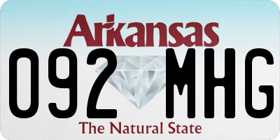 AR license plate 092MHG